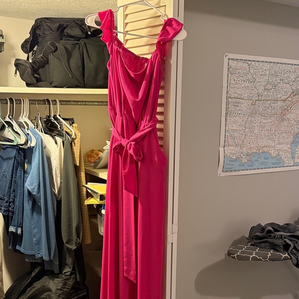 Vibrant Pink Sleeveless Dress